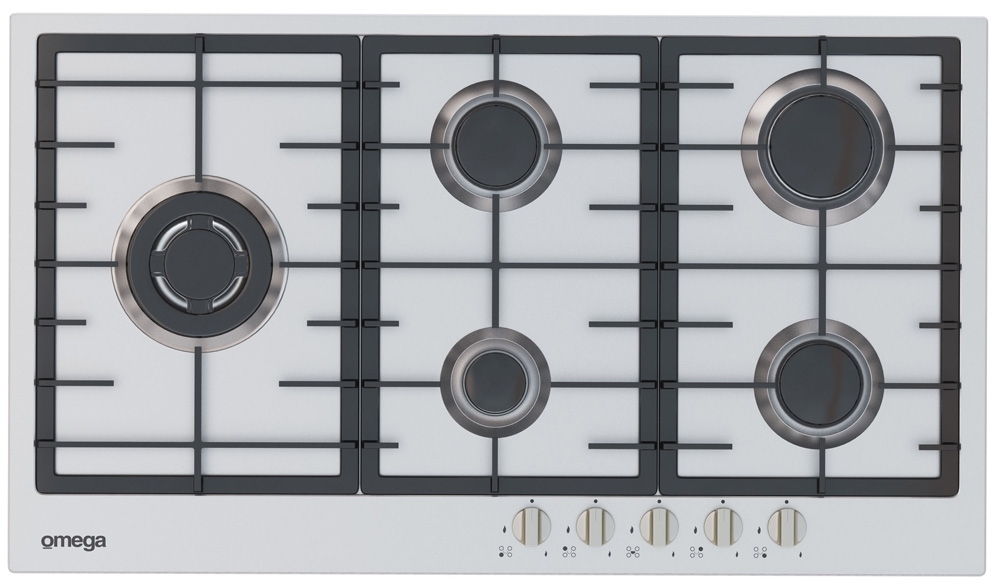 Omega OCG90FXB 90cm Gas Cooktop Stainless Steel