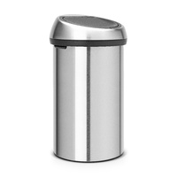 Brabantia 60L Kitchen Waste Touch Bin Matt Steel 01837