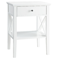 Long Island 1 Drawer Side Table - White