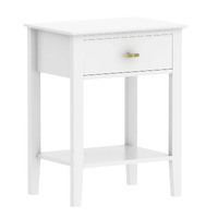 Harper 1 Drawer Bedside Table - White