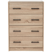 Classic Chest of 4 Storage Drawers - Light Sonoma Oak