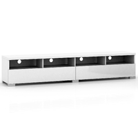 Elara 4 Compartments 2 Storage Drawers TV Entertainment Unit 2m - White