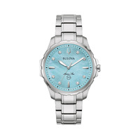 Bulova Ladies Quartz Bracelet SSWP WR100 Marine Star Diamond Watch Watch 96P248