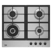 Beko BCT60GX1 60cm Gas Cooktop Stainless Steel