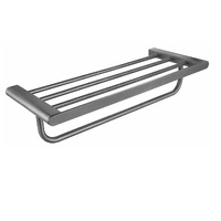 THH Bathroom Accessory Towel Shelf Shiny Gun Metal