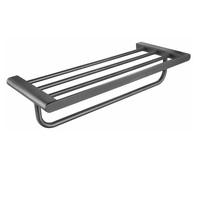 THH Bathroom Accessory Towel Shelf Gun Black (Brushed Gun Metal)