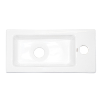 THH Above Counter Ceramic Bathroom Basin White 370 x 180 x 90mm