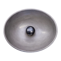 THH Above Counter Ceramic Bathroom Basin Dark Gray Art Basin 405x330x145mm