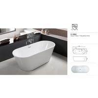 THH Acrylic Free Standing Bathtub White 700*1700*600mm