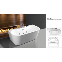 THH Acrylic Free Standing Bathtub with Jacuzzi & Spa Bath White 800*1700*580mm