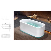 THH Acrylic Free Standing Bathtub Bubble Bath with LED White 750*1700*580mm