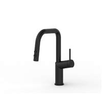 THH Square Neck Kitchen Tap Mixer Black