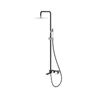 THH Bathroom Shower Set Chrome handle & Matt Black Body