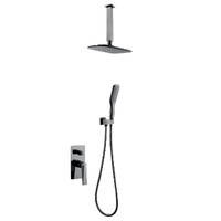 THH Bathroom Concealed Shower Column Shiny Gun Metal