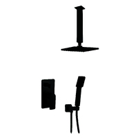 THH Bathroom Concealed Shower Set Matt Black