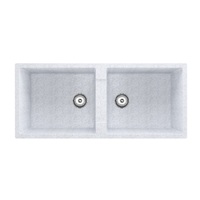 THH Double Bowl Quartz White Kitchen Sink 1140*500*230 MM